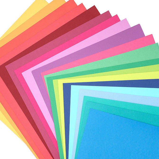 American Crafts Brights Textured Cardstocks Variety Pack 12" x 12", 60 Sheets 216gsm