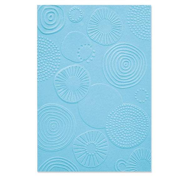 Sizzix Abstract Rounds Multi-Level Textured Impressions Embossing Folder by Lisa Jones