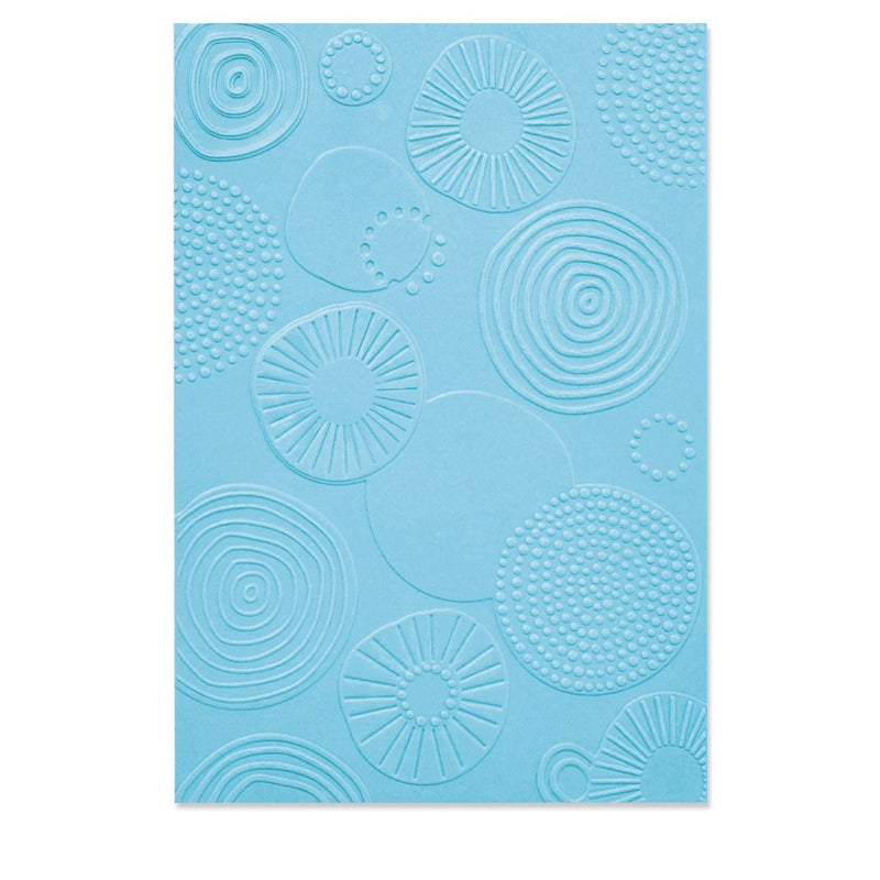 Sizzix Abstract Rounds Multi-Level Textured Impressions Embossing Folder by Lisa Jones