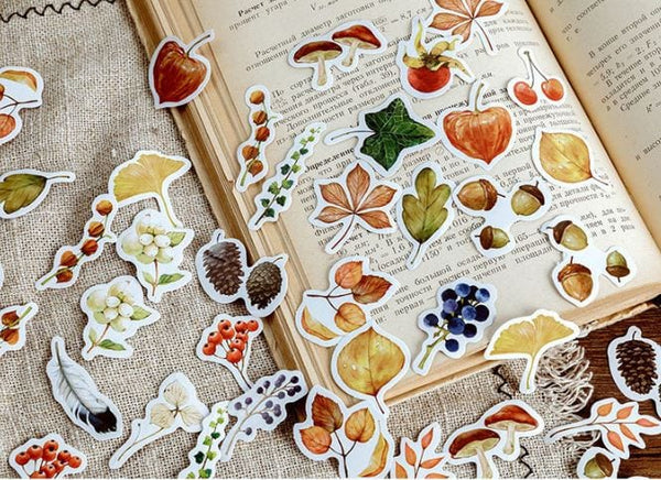 MoCard Acorns, Leaves and More Sticker Flakes in a Box