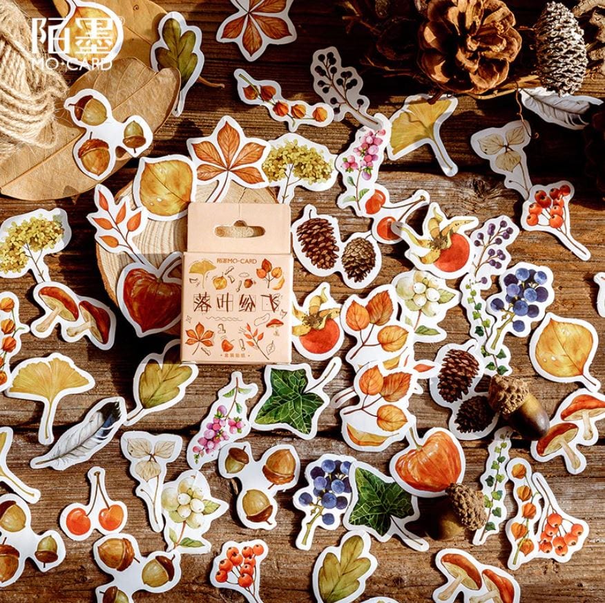 MoCard Acorns, Leaves and More Sticker Flakes in a Box