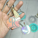 2" Blank Acrylic Keychain w/ Tassel