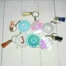 2" Blank Acrylic Keychain w/ Tassel