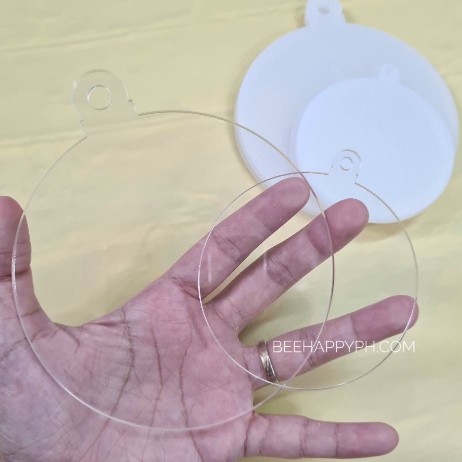 Christmas Bauble Blank Acrylic  (For Painting or Vinyl Stickers)