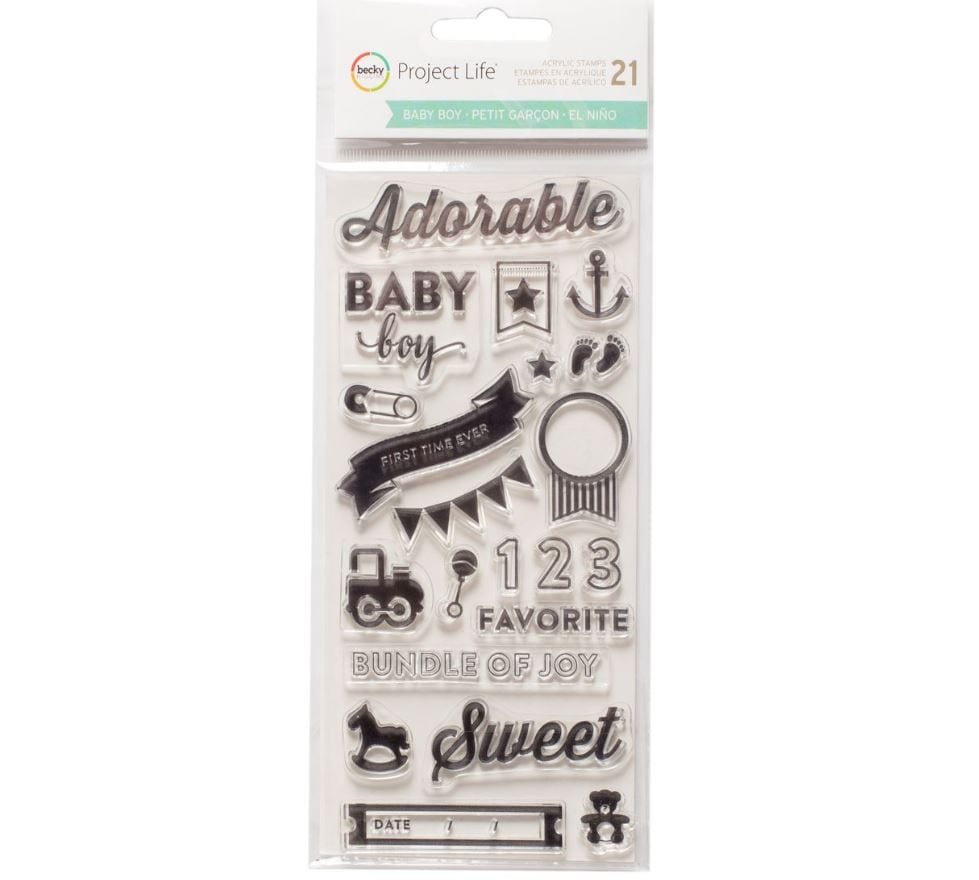 Project Life Baby Boy Clear Stamps