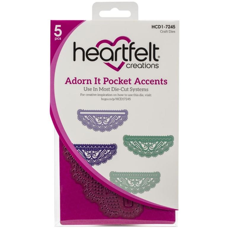 Heartfelt Creations Adorn It Pocket & Accents Dies