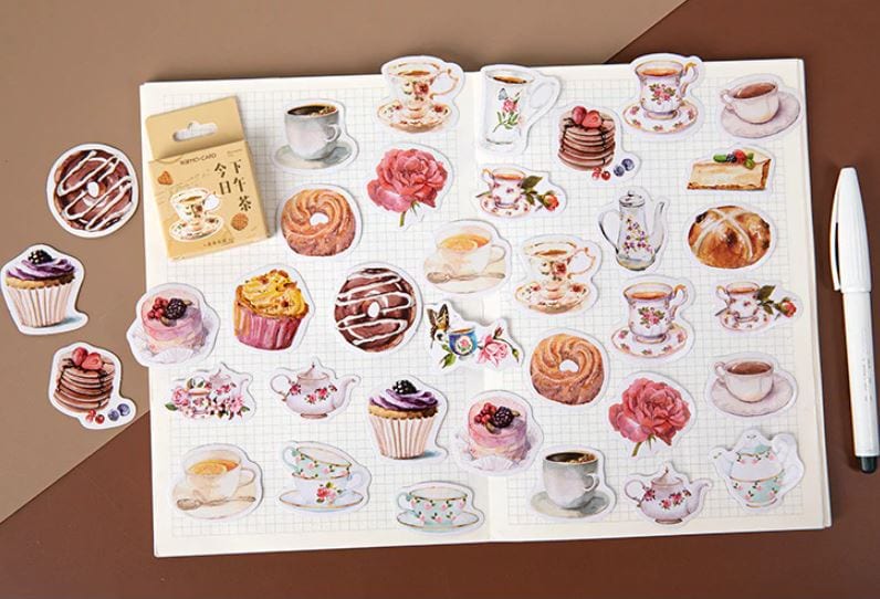 MoCard Afternoon Tea Party Sticker Flakes in a Box