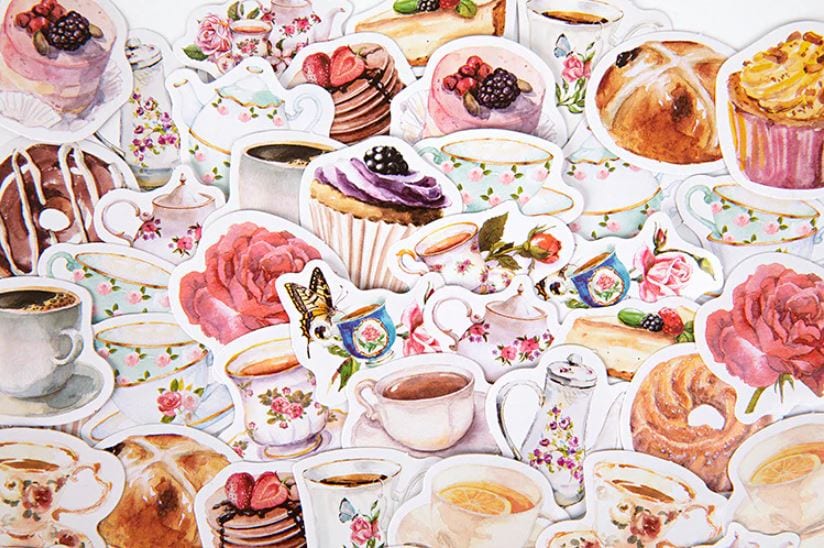 MoCard Afternoon Tea Party Sticker Flakes in a Box