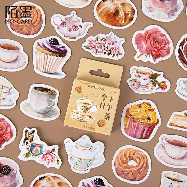MoCard Afternoon Tea Party Sticker Flakes in a Box