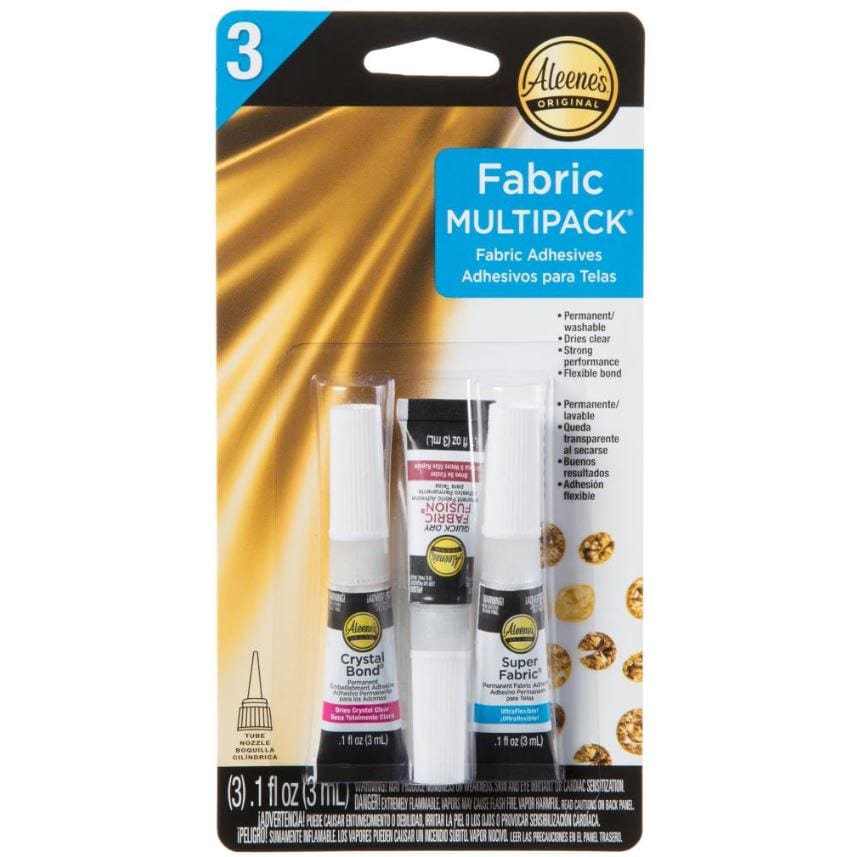 Aleene's Assorted Fabric Glue 3/Pkg (Crystal Bond/Fabric Fusion/Super Fabric Glue)