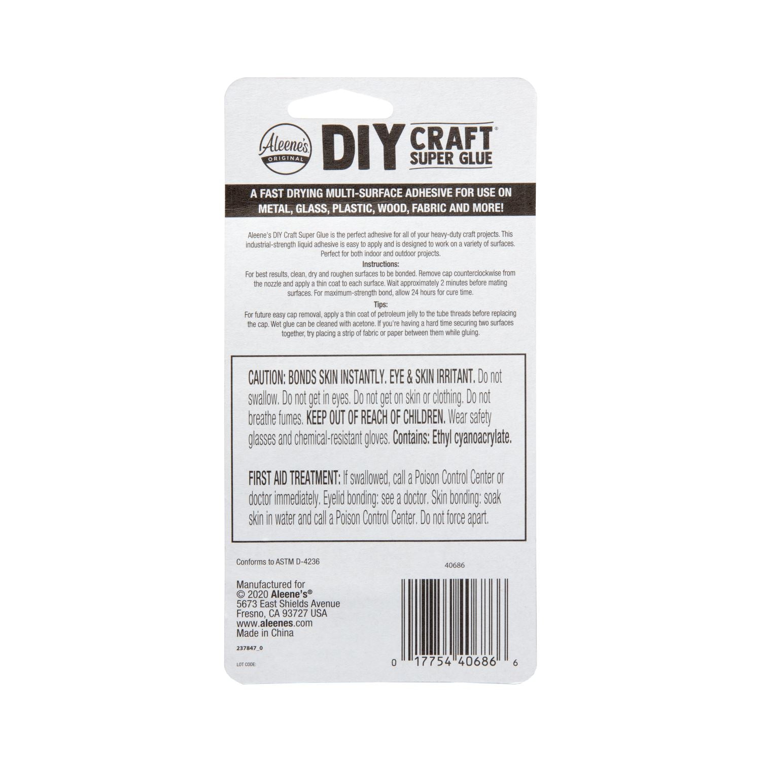 Aleene's DIY Craft Super Glue Liquid 2/Pkg