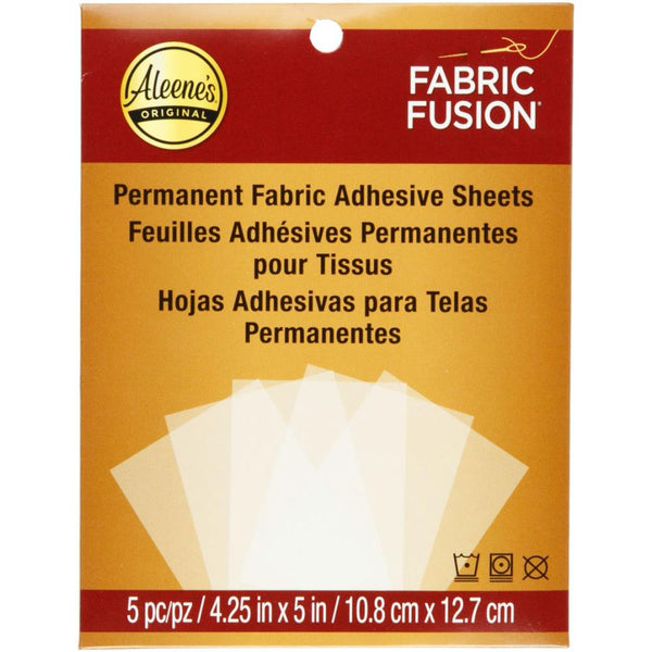 Aleene's Fabric Fusion Sheets 4.25"X5" 5/Pkg