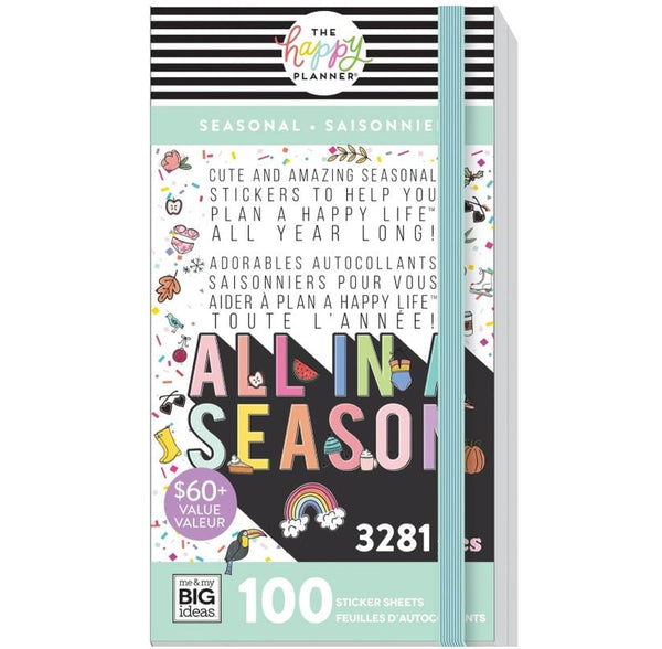 Me and My Big Ideas All in a Season 100 Sheets Happy Planner Mega Value Pack 3281 Stickers