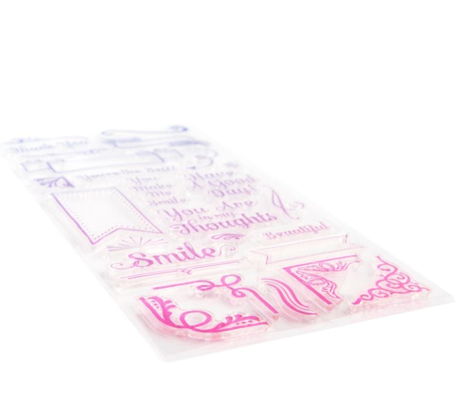 Craft Smart Alpha Script Clear Stamp Set (4 Sheets)