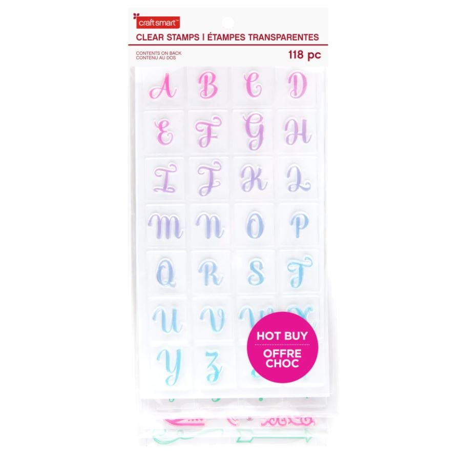 Craft Smart Alpha Script Clear Stamp Set (4 Sheets)
