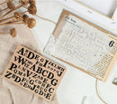 Infeel.Me Alphabet Background Rubber Stamp Set