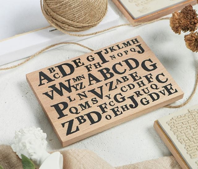 Infeel.Me Alphabet Background Rubber Stamp Set