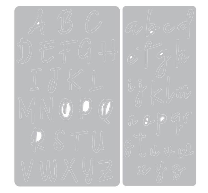 Sizzix Alphabet Set Upper and Lower Thinlits Die Set by Emile Tootle