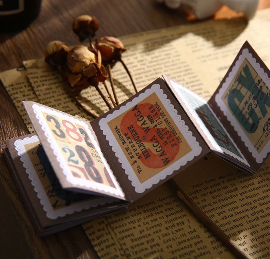 Mr. Paper Vintage Postage Stamp Sticker Booklet