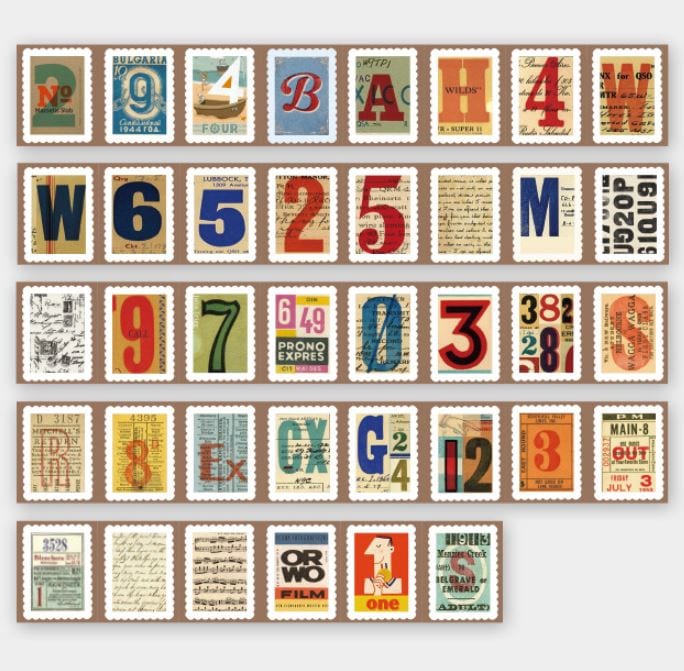 Mr. Paper Vintage Postage Stamp Sticker Booklet