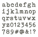 Sizzix Alphanumeric Tiny Type Lower Thinlits Die Set 146Pk Tim Holtz