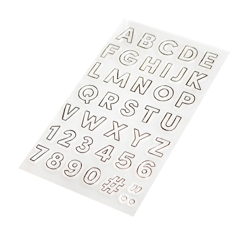 American Crafts Alphabet and Numbers Draw Near Creative Devotion Clear Stamp Set 39/Pk