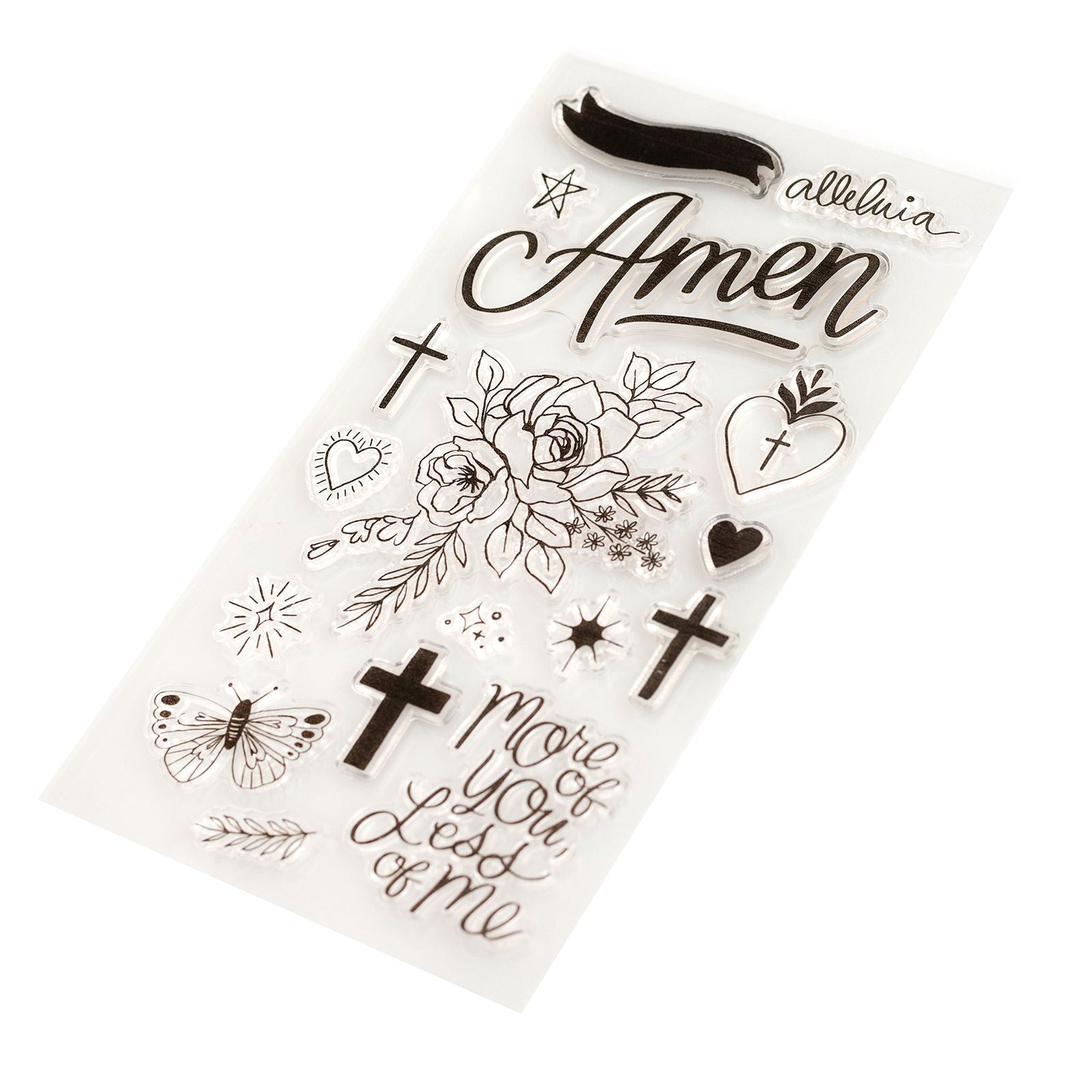 American Crafts Draw Near Creative Devotion Clear Stamp Set 17/Pk