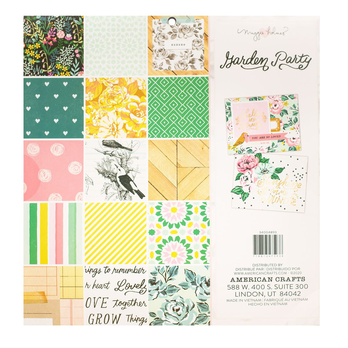 American Crafts Maggie Holmes Garden Party Paper Pad 12