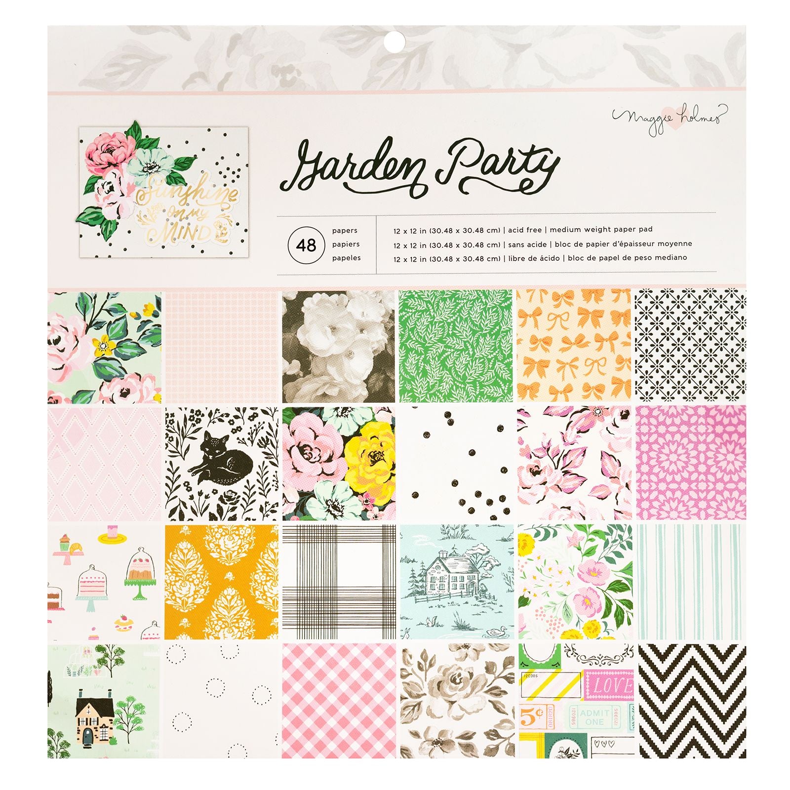 American Crafts Maggie Holmes Garden Party Paper Pad 12