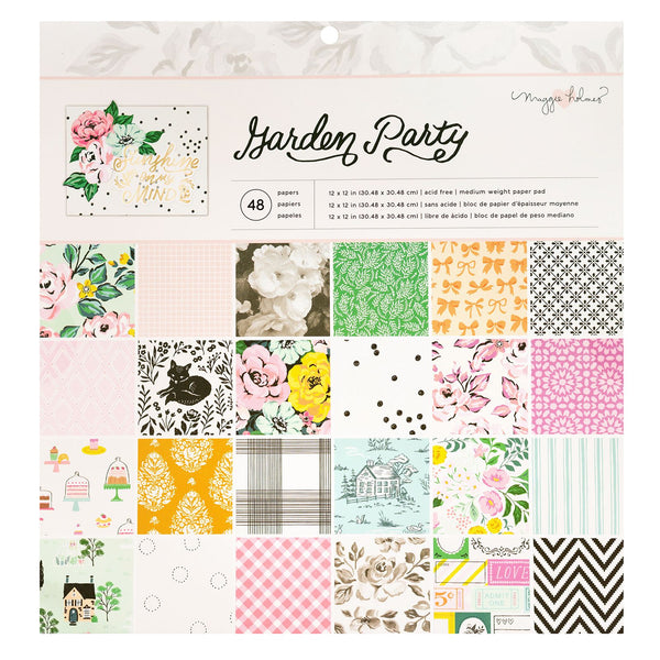 American Crafts Maggie Holmes Garden Party Paper Pad 12" x 12"