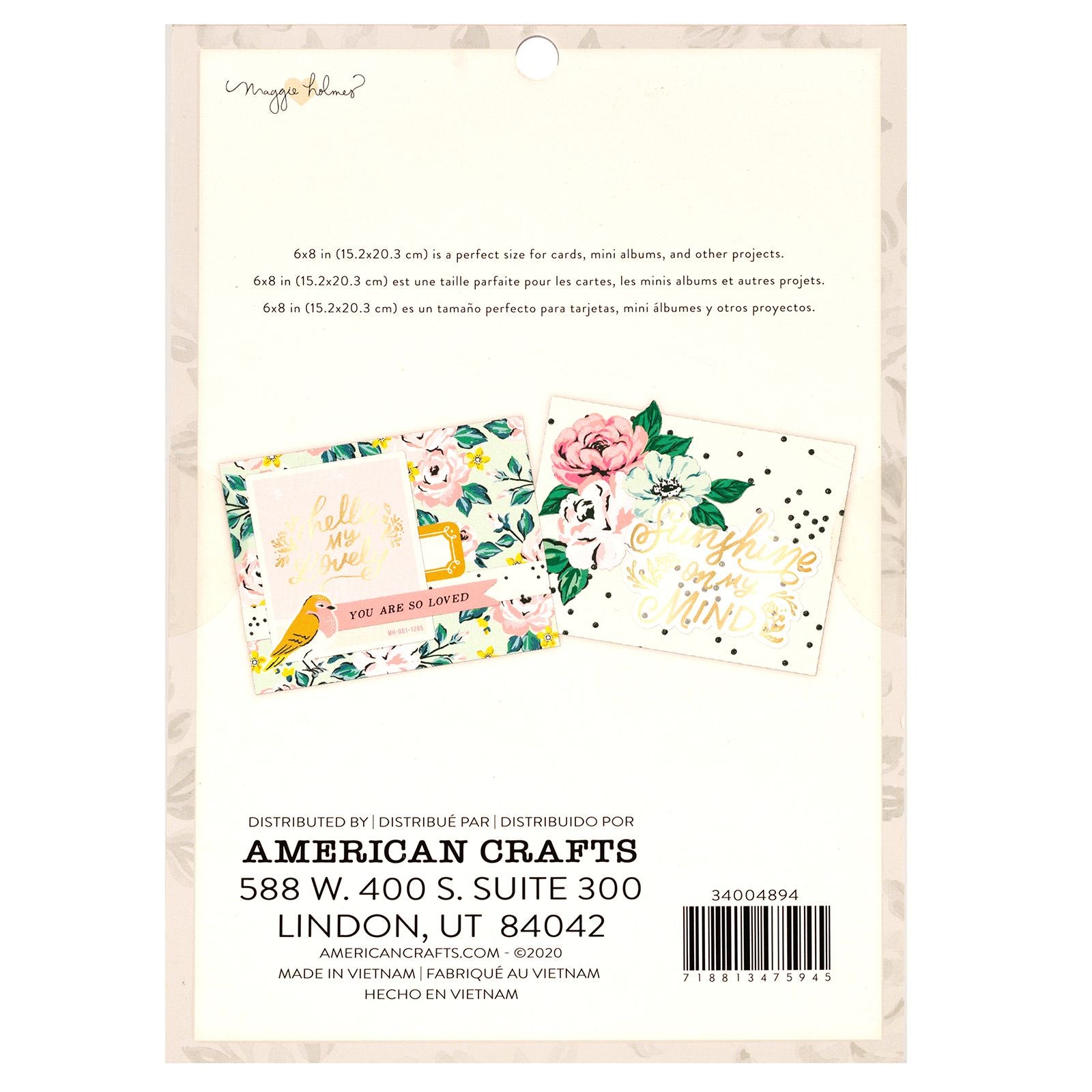 American Crafts Maggie Holmes Garden Party Paper Pad 6