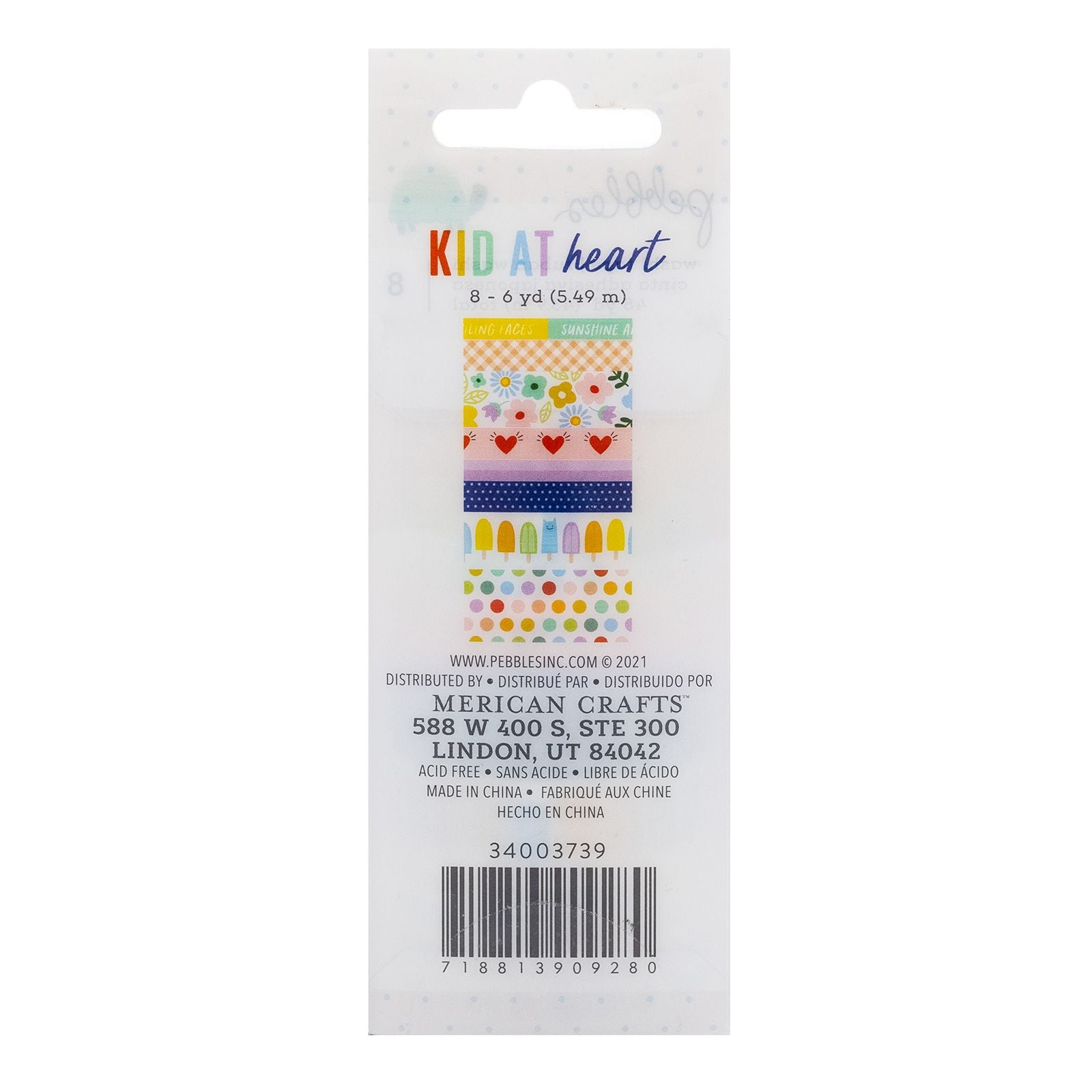 American Crafts Pebbles Kid at Heart Washi Tape