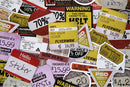 MoCard American Retail Tags Sticker Flakes in a Box