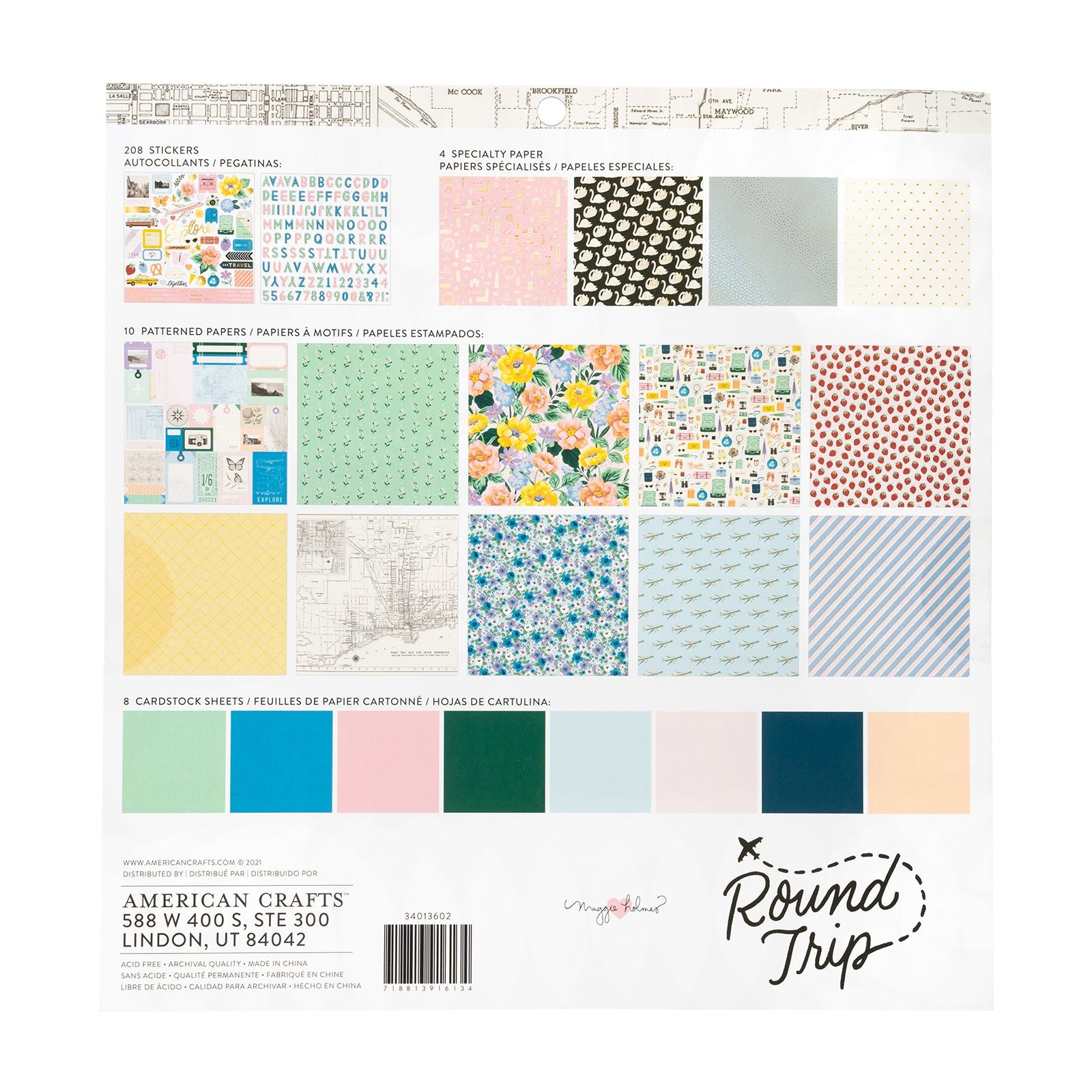 American Crafts Round Trip Project Pad by Maggie Holmes 12x12