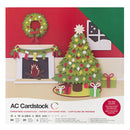 American Crafts Christmas Textured Cardstocks Variety Pack 12″ x 12″, 60 Sheets 216gsm