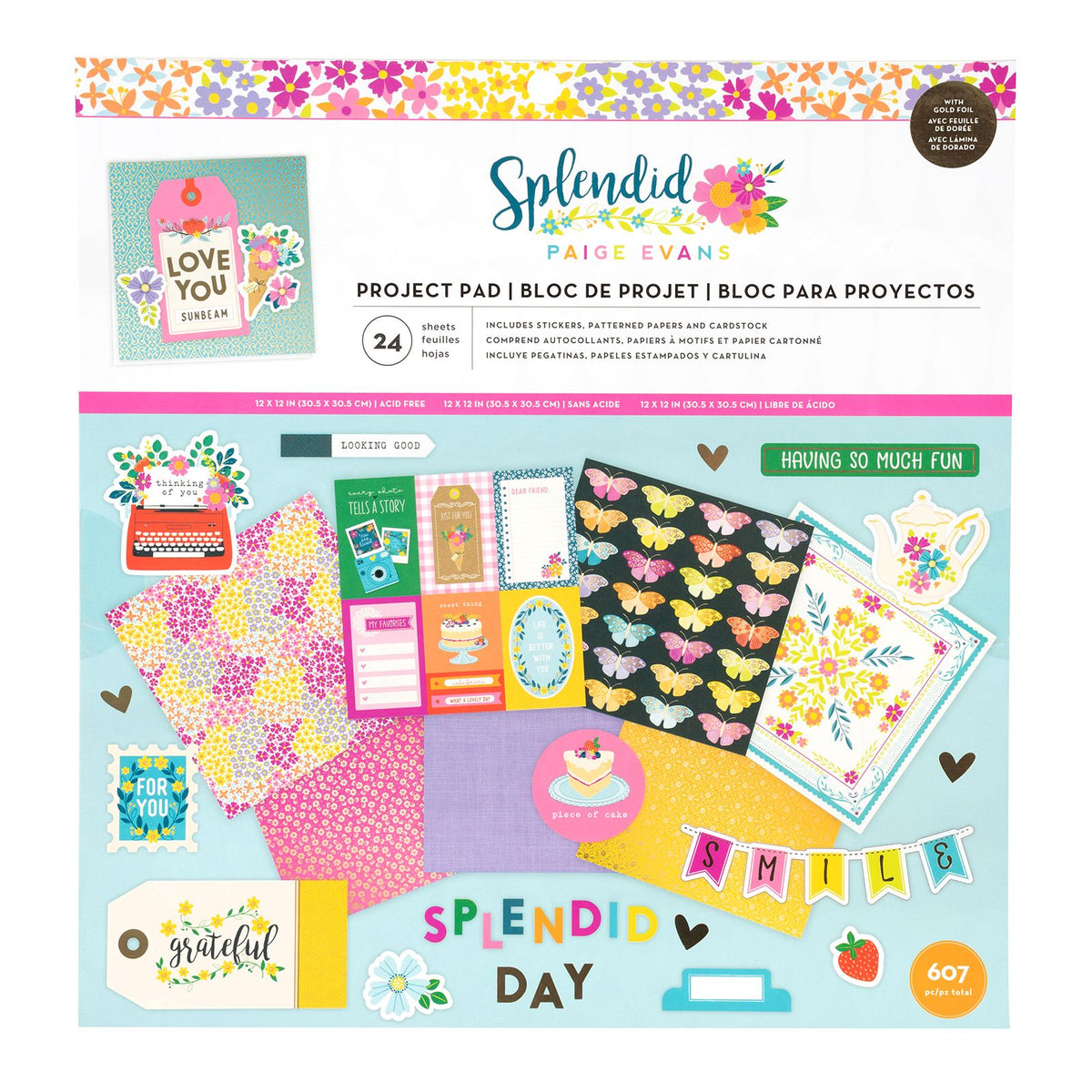 American Crafts Splendid Project Pad by Paige Evans 12x12