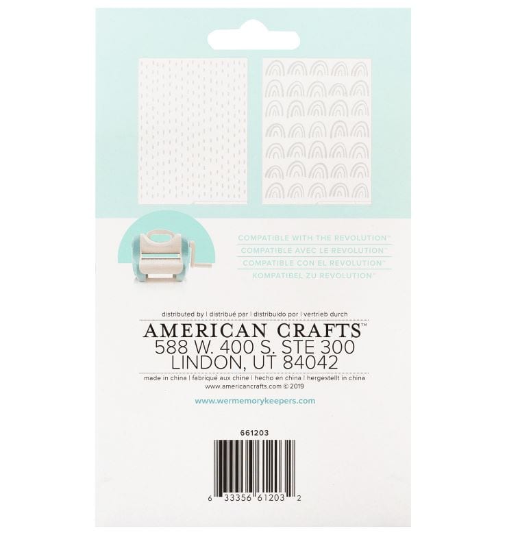 We R Memory Keepers Amy Tangerine 2pcs Embossing Folders