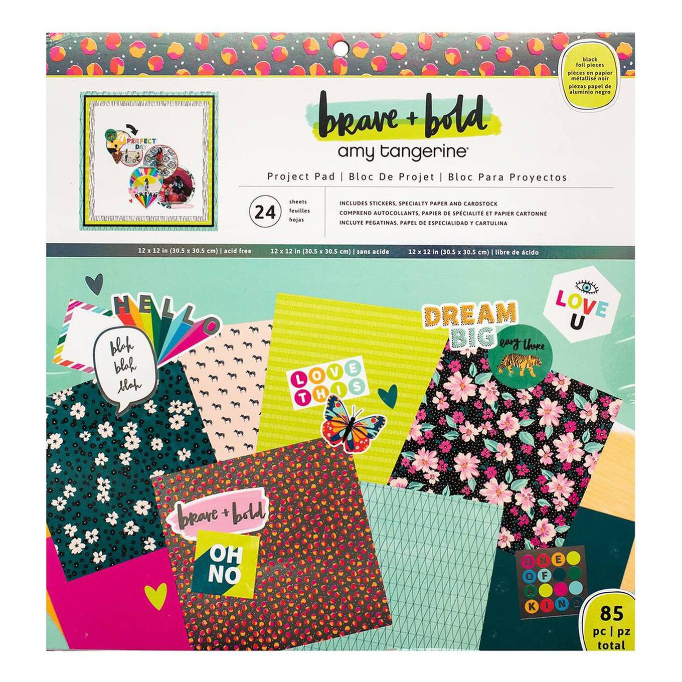 Amy Tangerine Brave and Bold Project Pad 12