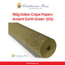 Cartotecnica Rossi Crepe Papers 180g (Green Shades) Full Roll Premium Italian Crepe Papers