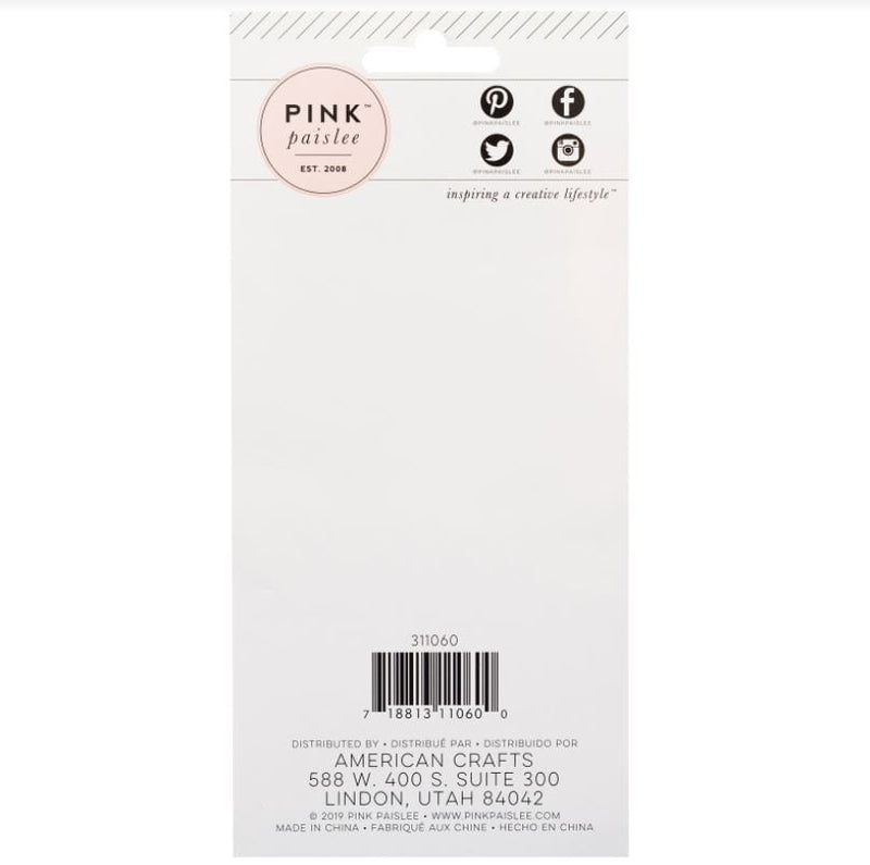 American Crafts And Many More Pink Paislee Acrylic Clear Stamps (13 piece)