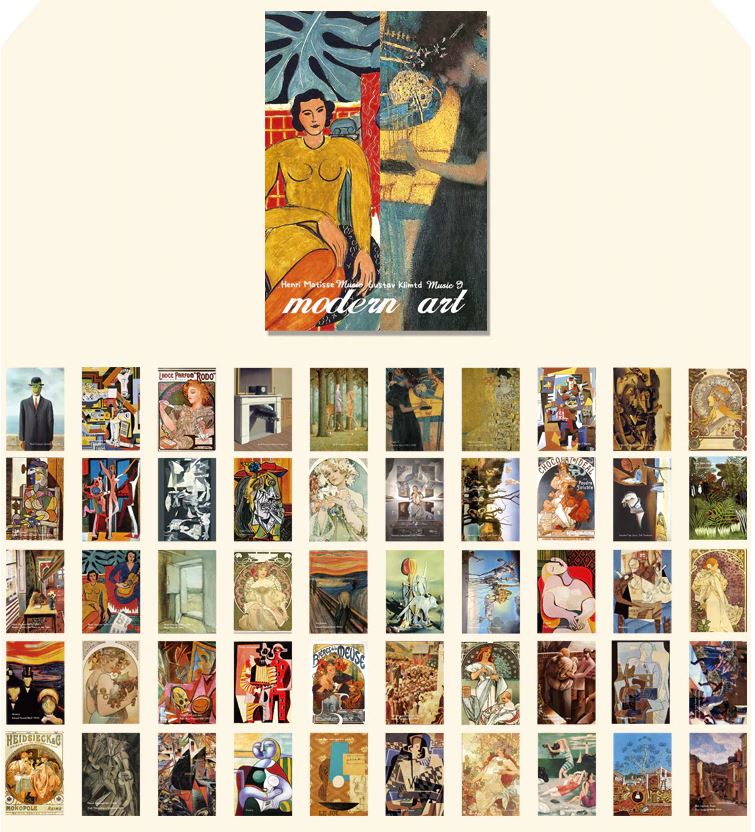 Yuxian Art Gallery Series Mini Sticker Pads (4cm x 6cm)