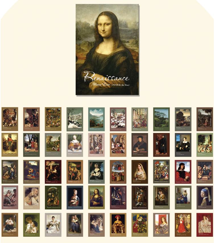 Yuxian Art Gallery Series Mini Sticker Pads (4cm x 6cm)