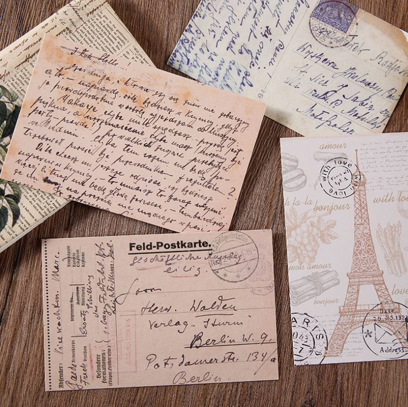 Artist's Letters Vintage Postcards (30pcs)