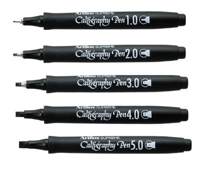 Artline Supreme Calligraphy Pens Black