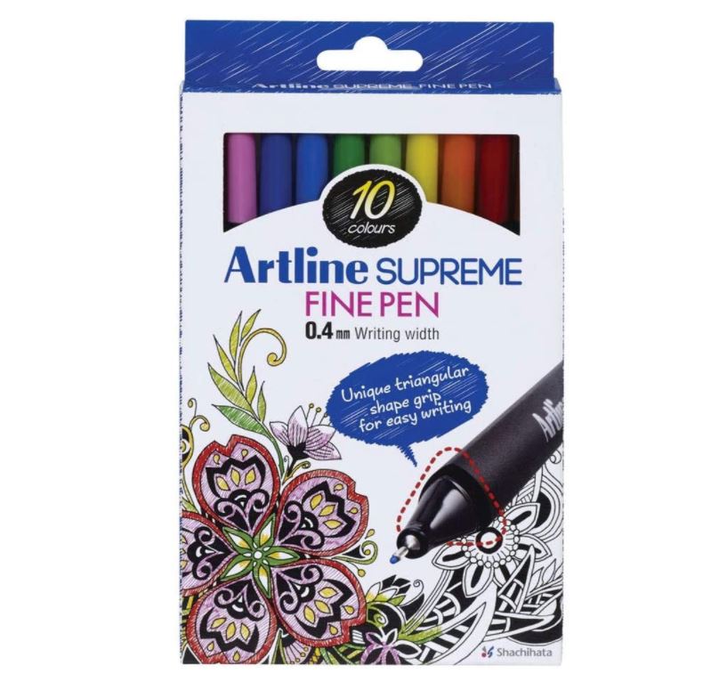 Artline Supreme Fine Pen 0.4mm 10's
