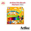 Artline Stix Brush Markers 12's