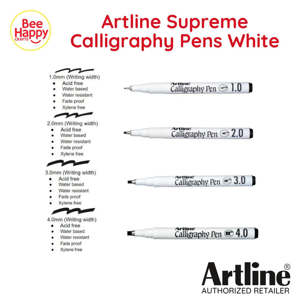 Artline Supreme Calligraphy Pens White