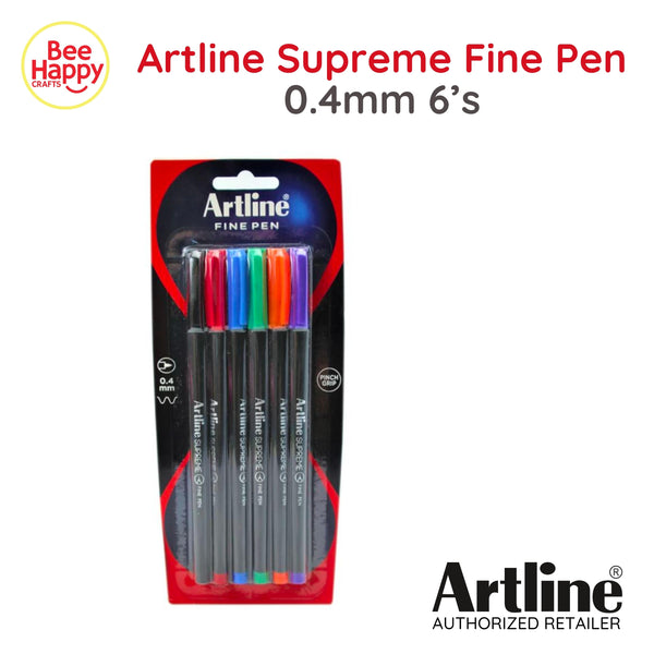 Artline Supreme Fine Pen 0.4mm 6's