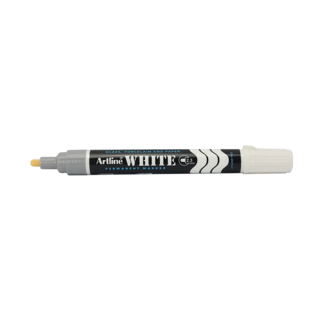 Artline White Permanent Marker 2.3mm (EKS70)