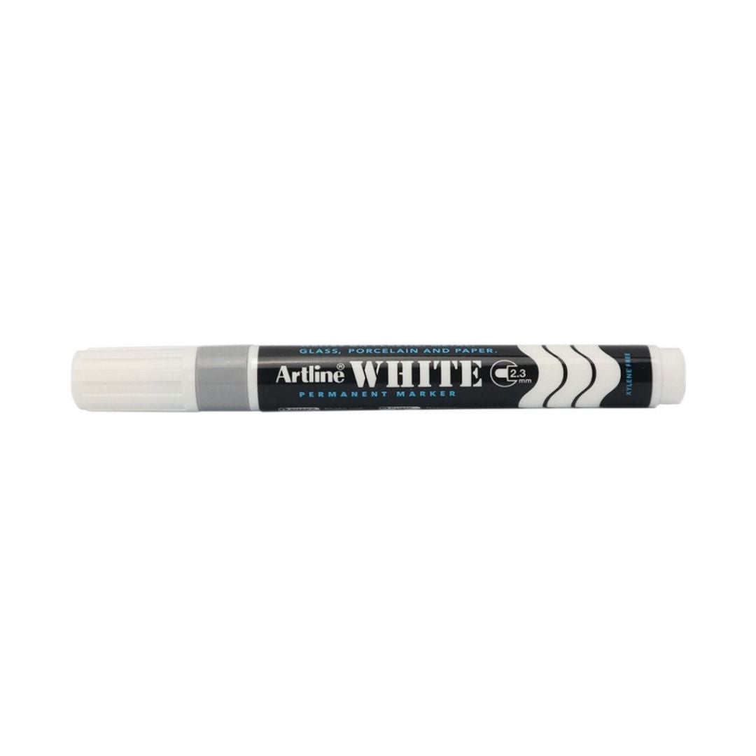 Artline White Permanent Marker 2.3mm (EKS70)